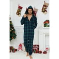 thumbnail image 2 of U2SKIIN Couple Onesie Pajama Sets, Hooded Zipper Christmas Matching Plaid Pjs Set for Men and Women Soft Warm Jumpsuit (Mens Blue Green Plaid, 2XL), 2 of 3