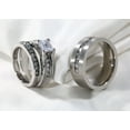 thumbnail image 6 of Matching Rings Couple Rings 1CT CZ 10kt White Gold Plated Women Wedding Ring Sets, 6 of 7