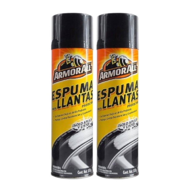 Espuma limpieza llantas Armor All 510g brillo negro 2 piezas