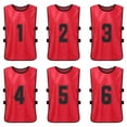 thumbnail image 2 of Tignapoo 12-Pack Dual Color Team Vests for Kids - Red & Sky Blue, Breathable and Comfortable Sports Training Jerseys for Football, Basketball, and More, 2 of 6