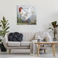 thumbnail image 2 of Stupell Industries White Rooster in Flower Garden Animals Painting Wrapped Canvas Canvas Art Print Wall Art, 30 x 30, 2 of 7