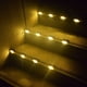 thumbnail image 3 of Luces solares para cubierta, paquete de 4 unidades, luces solares para escalones, luces solares LED impermeables para escaleras, escalones y cercas al aire libre (blanco cálido), 3 of 5