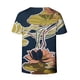 thumbnail image 5 of Camiseta informal para mujer con estampado floral y cuello en V, manga corta, jersey, blusa, tops Fridja  zx3979, 5 of 5