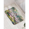 thumbnail image 3 of Ambesonne Flamingo Bath Mat, Serene Birds Nature Scene, 30.2" x 20", Soft Pink and Lime Green, 3 of 3