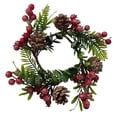 thumbnail image 4 of Vela Guirnalda Anillo Corona de Puerta de Navidad Decoración de Navidad Puerta Delantera Corona de Navidad para Ventana de Navidad Decoración Del Estilo B, 4 of 9