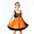 thumbnail image 4 of Bavarian Beer Girls Dresses Oktoberfest Festival Halloween Party Outfits Set German Dirndl Vintage Dress with Maid Apron 5 Years, Orange, 4 of 4