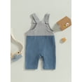 thumbnail image 4 of GXFC Toddler Boy Suspender Overalls Pants 6M 12M 18M 2T 3T Kids Boy Patchwork Contrast Color One Piece Jumpsuit for Children Boy，Spring Fall, 4 of 8