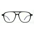 thumbnail image 1 of Classic Thin Plastic Iconic Racer Shape Blue Light Filter Computer Glasses Shiny Black, 1 of 4