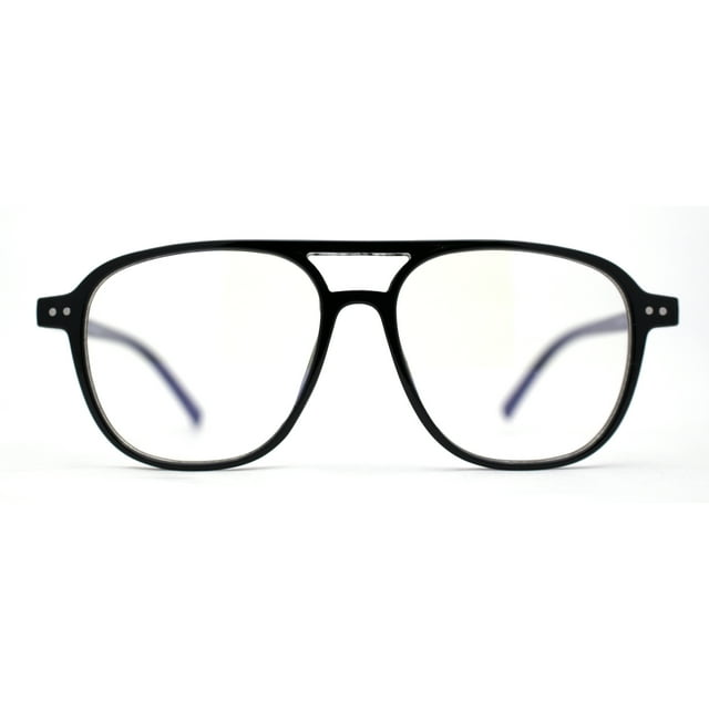 Classic Thin Plastic Iconic Racer Shape Blue Light Filter Computer Glasses Shiny Black