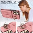 thumbnail image 4 of Phone Case for Samsung Galaxy A23 5G/4G Wallet Cover with Tempered Glass Screen Protector and Ring Stand Credit Card Holder Slot Leather Cell A 23 23A 6.6 Women Girls Pink, 4 of 7