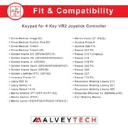 AlveyTech Keypad for 4 Key VR2 Joystick Controller - Pad for Drive, Golden, Jazzy, Merits, and Rascal Electric Mobility Power Chair with VR2 Controllers (RECPART1129 / MBZ00058 / P77909 / 503066)