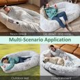 thumbnail image 5 of Human Dog Bed for Adult, Human Size Dog Bed with Washable Faux Fur & Removable Memory Foam, Giant Dog Bed for Humans Nap Bed with Handle, Removable Cover, 5 of 7