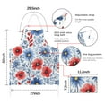 thumbnail image 7 of Pioneer Flower Floral Print Pattern Apron-Garden Aprons for Women with Pockets-Cotton Linen Waterproof Kitchen Cooking Gardening Aprons Adjustable for Kitchen,Cooking,BBQ and Salon 33x27 Inch, 7 of 7