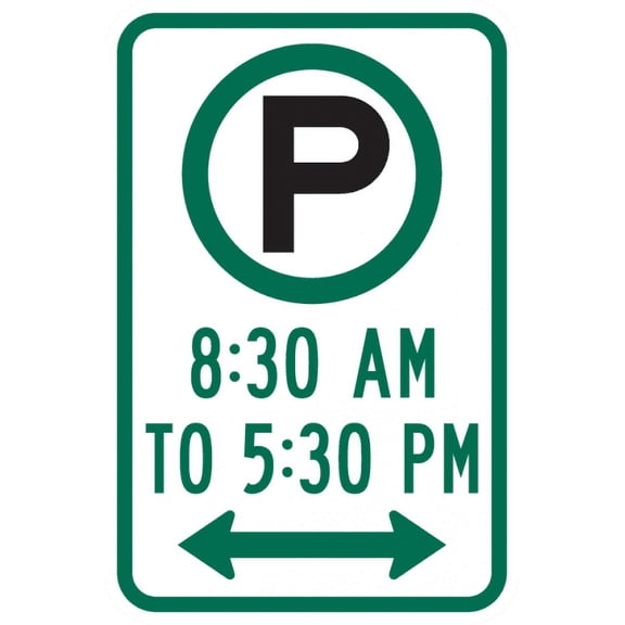 Vinyl Stickers - R7-23-Parking XXam to XXpm Sign - Safety and Warning Warehouse Signs Stickers - 3.5" x 5" - 3 Pack