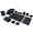 Black, variant on BERPET 11-Piece PU Leather Desk Organizer Set with Desk Pad & Tray