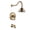 Gold, variant on Wowow Single Handle 1-Spray Tub and Shower Faucet 1.8 GPM with Brass Rough-in Valve Included in Brushed Nickel