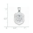 thumbnail image 2 of 14k White Gold Polished and Satin St. Michael Medal Pendant, 2 of 3