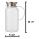 thumbnail image 2 of Jarra De Vidrio 2l Para Agua Cristal Tapa Acero Inoxidable Xtellar transparente, 2 of 3