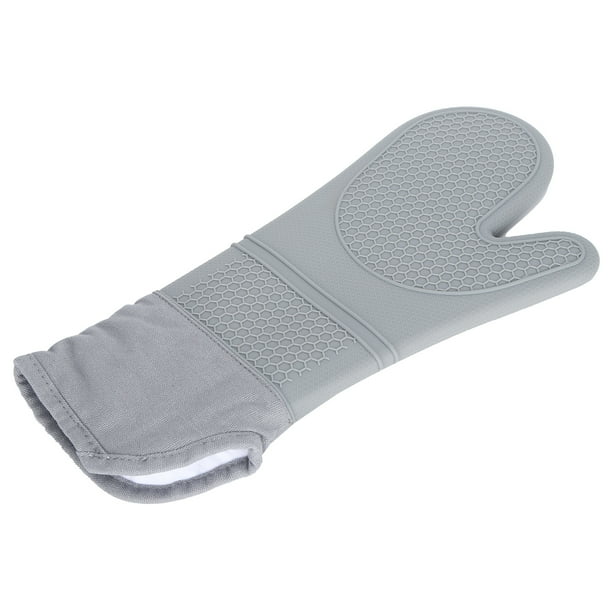 Guantes aislantes de silicona, guantes para horno, guantes resistentes al calor con boca oblicua, guantes de silicona para horno diseñados para precisión
