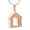 Rose Gold, variant on House Shape Urn Necklace for Ashes for Family Cremation Jewelry Stainless Steel Memorial Pendant for Women Men