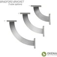 thumbnail image 3 of Ekena Millwork 2"W x 7"D x 7"H Bradford Steel Bracket, Antiqued Silver, 3 of 11