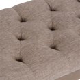 thumbnail image 3 of Simpli Home Waverly Tufted Living Room Bench in Fawn Brown, 3 of 6