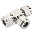 thumbnail image 3 of Unique Bargains 12mm OD Tube 3 Way Tee Union Stainless Steel Quick Connect Compression Fittings, 3 of 5