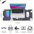 thumbnail image 5 of Long Mouse Pads for Desk,Dark Christmas Snowman Pattern Desk Mats on Top Of Desks, Desk Mouse Pad Extra Large with 3mm Non-Slip Base and Stitched Edge for Gaming,Office,Work,Home 31.5x11.8in, 5 of 5