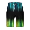 thumbnail image 2 of JIUKU Plus Size Mens Shorts Casual Drawstring Summer Beach Shorts High Waisted Gradient Color Lounge Shorts, 2 of 4