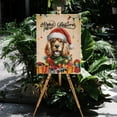 thumbnail image 4 of Merry Christmas Santa Cocker Spaniel Scarf Twinkling Lights Xmas Holiday Vertical Matte Canvas Poster Cockers Dog Lover Gifts Wall Art Home Decor - 00022, 4 of 5