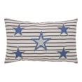 thumbnail image 3 of VHC Brands Celebration Farmhouse Throw Pillow, Stars & Stripes, Red Creme Blue, 14x22, 3 of 3