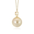 thumbnail image 2 of ANGARA Golden South Sea Cultured Pearl Pendant with Bezel Diamond in 14K Yellow Gold for Women | June Birthstone, Birthday, Anniversary, Jewelry Gift for Women | Pearl Necklace, 2 of 5