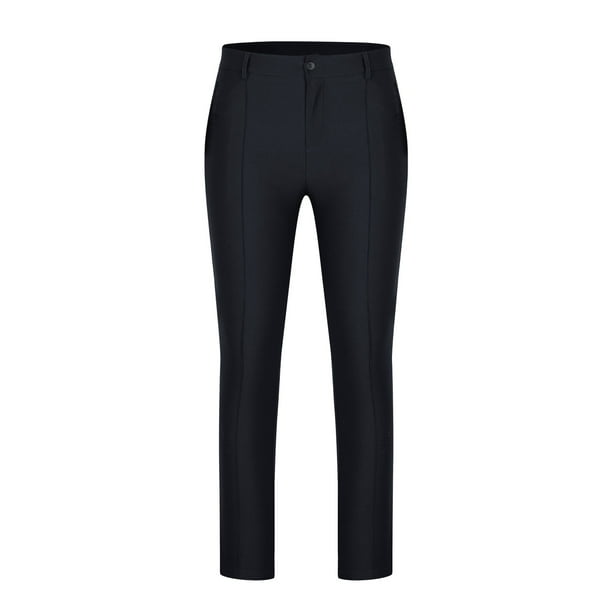 Pantalones largos para hombre, pantalones deportivos casuales para exteriores, de pierna recta, con alta elasticidad, de algodón.