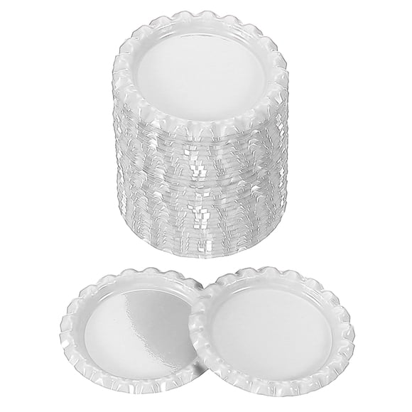 Uxcell Bottle Caps for Crafts, Decorative Double Sides Printed Flat Bottle Caps White