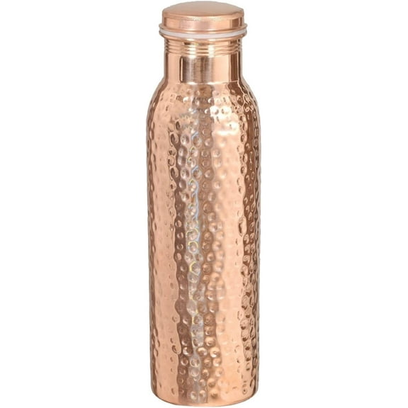 Zap Impex Copper Water Bottle Hammered Joint Free Leak Proof (900 ml) 30 oz