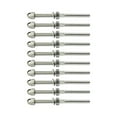 thumbnail image 1 of KAKOWELY Swage Threaded Stud 10pcs Cable Railing Swage Threaded Stud Tension End Fitting Terminal for 1/8 Inch Cable Deck Railing Hand Swage T316 Stainless Steel Marine Grade (Silver), 1 of 5