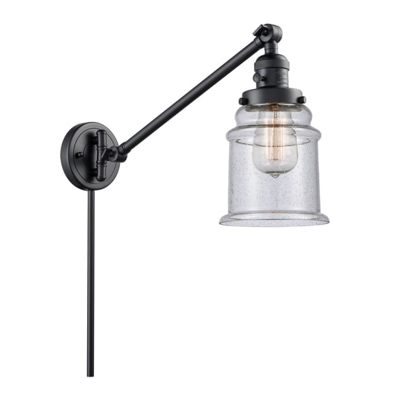 Innovations 237-BK-G184-LED One Light Swing Arm from Franklin Restoration collection