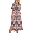 thumbnail image 2 of Ovzne Robes pour Femmes 2025 Robe Femme Robe Unie Ample Décontractée Mode Robe à Manches Longues Robe à Col à Manches Longues pour Femmes Robe pour Femmes à Manches Longues Imprimée Liquidation, 2 of 6