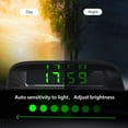 thumbnail image 4 of Car Clocks with Night Display Thermometer Auto Internal Stick-on Digital Watch Solar Powered 24-Hour Car Clock, 4 of 8