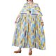 thumbnail image 1 of Vestido suelto para mujer, bolsillos con estampado floral vintage, media manga, batas informales bohemias para vacaciones de gran tamaño, 1 of 8