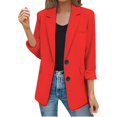 thumbnail image 2 of Rigardu Blazers for Women Casual Women Long Sleeve Blazer Womens Casual Jacket Pockets Long Sleeve Front Button Work Lapel Button Jacket, 2 of 9