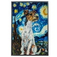 thumbnail image 2 of Smooth Fox Terrier Dog Starry Night Canvas Wall Art Prints, Dog Art Canvas Painting Poster,Pet Canvas Painting Puppy Artwork 8x12 inches, 2 of 6