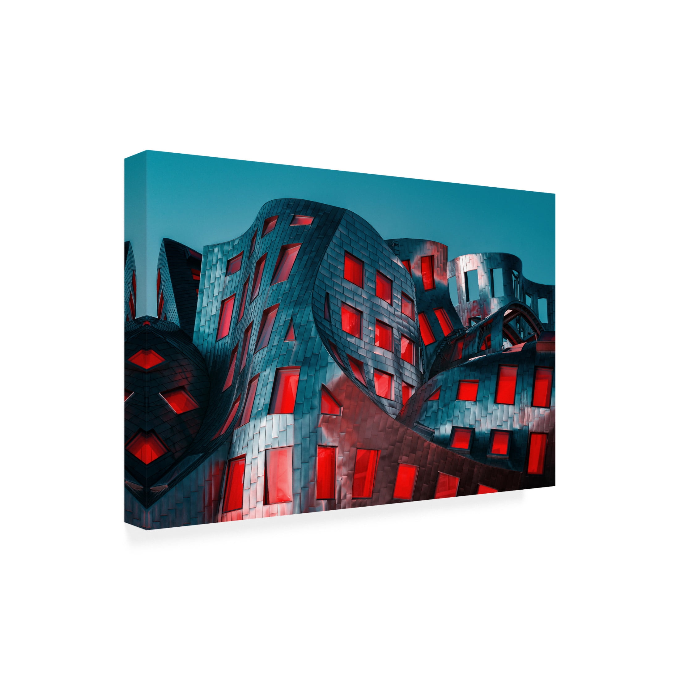 Canvas Wall Art - Mike Kreiten 'Wavas' Wall Art for Living Room, Bedroom, or Office D?cor by Trademark Fine Art - 32 x 22 Inches