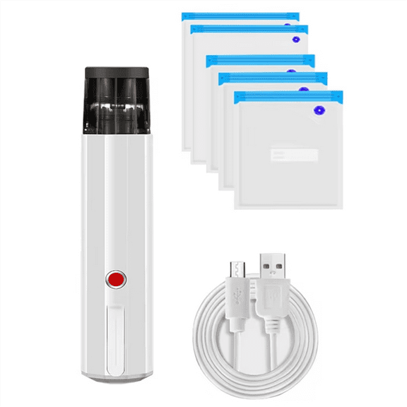 Mini USB Vacuum Sealer for Clothes and Food, Compact Storage Pump, Sous Vide Packaging Packer, Closet Organizer
