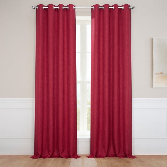 HPD Half Price Drapes Cardinal Grommet Faux Linen Room Darkening Curtains for Bedroom & Living Room Curtains (1 Panel), Door & Window Curtains 108 inches long, Grommet curtains & drapes, 50W X 108L
