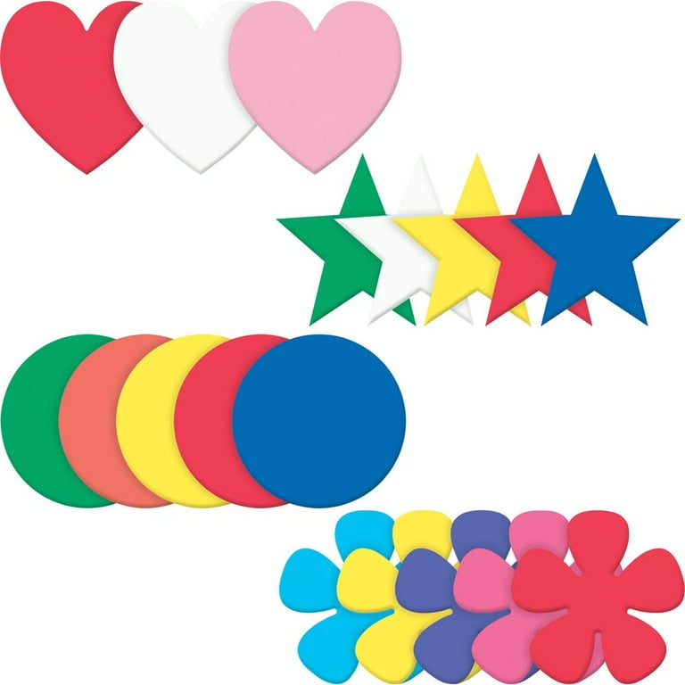 Creativity Street Wonderfoam Shapes Assortment Set - Heart, Star, Circle, Flower Shape - Durable, Strong, Sturdy - Assorted - 1 / Set Creativity Street Wonderfoam Shapes Assortment Set - Heart, Star, Circle, Flower Shape - Durable, Strong, Sturdy - Assorted - 1 / Set