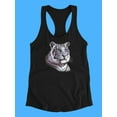thumbnail image 3 of White Bengal Tiger Racerback Tank Women -SPIdeals Designs, Female Large, 3 of 4