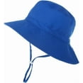thumbnail image 5 of Baby Sun Hat UPF 50+ Wide Brim Bucket Hat - Adjustable Infant Toddler Sun Protection for Beach & Outdoor (Royal Blue,2-6T), 5 of 6