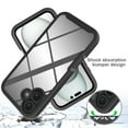 thumbnail image 4 of Feishell iPhone 16 Case Built-in Screen Protector Clear Rugged 360 Full Body Protective Shockproof Hard Back Soft TPU Military Dual Layer Heavy Duty Bumper Anti-Scratch Cover Case, Black, 4 of 5