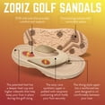 thumbnail image 7 of ZORIZ Collegiate Series Golf Sandals for Women and Men, Thong Flip Flops With Removable Spikes, Golf Footwear With Deeper Heel Cup and Higher Sidewalls, Tan, Southern Cal, Men’s 6/Women’s 8/, 7 of 7